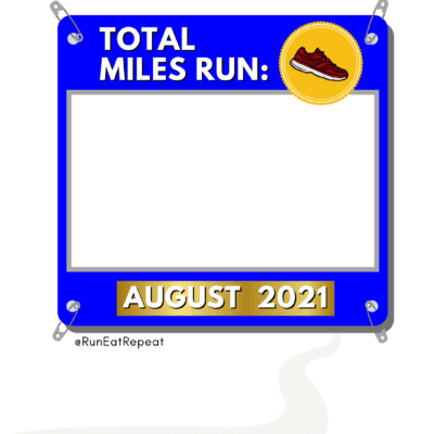 August Miles Total 2021 – Running Template to Share on Instagram & Facebook