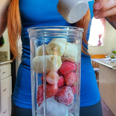 Chocolate Covered Strawberry Post Run Smoothie Recipe