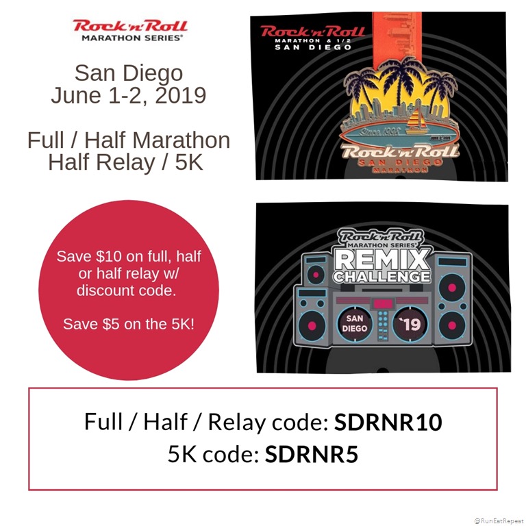 Race Discounts and Coupon Codes–RnR San Diego, Lexus Lace Up, Revel Marathon and more!