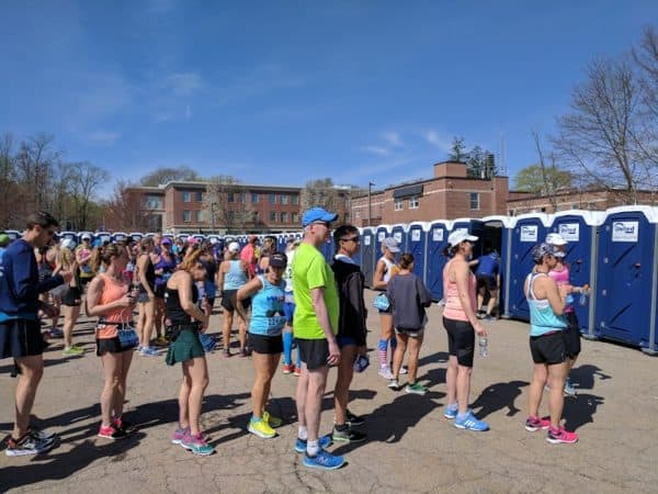 boston marathon start line porta potties